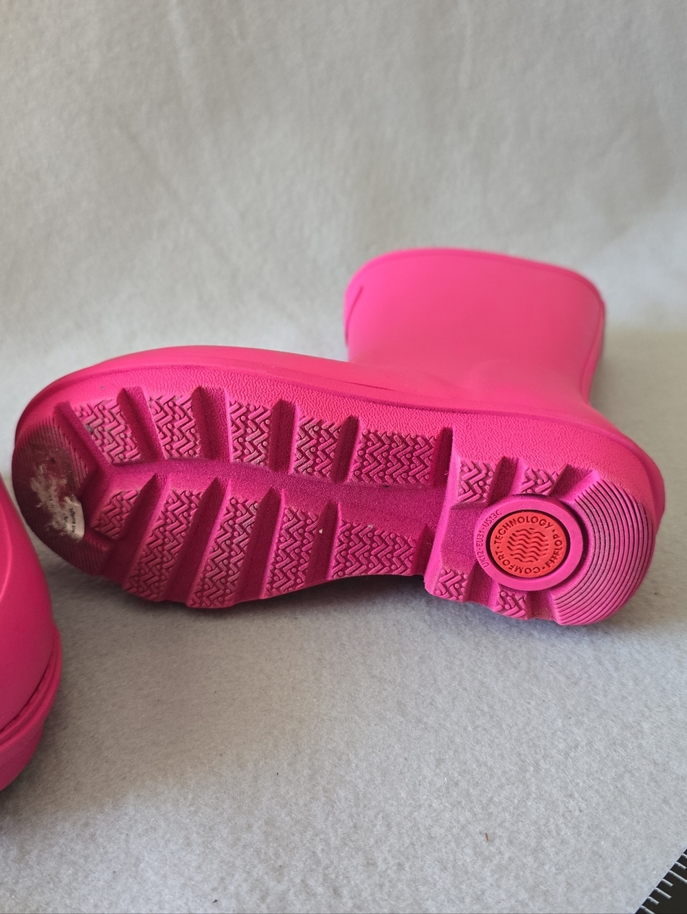 Fitflop Kids Bright Pink Rain Boots Sz 13 Waterproof - Picture 4 of 5